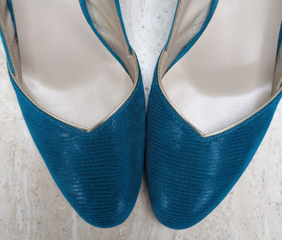 Escarpin Audrey turquoise - Pointure 41