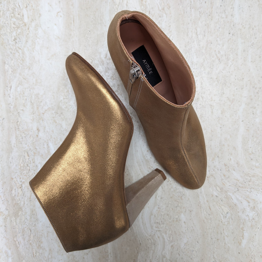 Bottine Joséphine camel métallisé - Pointure 37