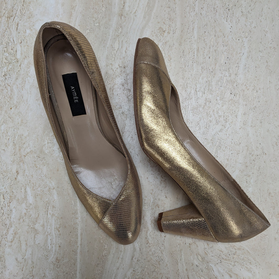 Escarpin Rachel doré - Pointure 42