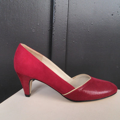 Escarpin Audrey bordeaux et champagne- Pointure 38