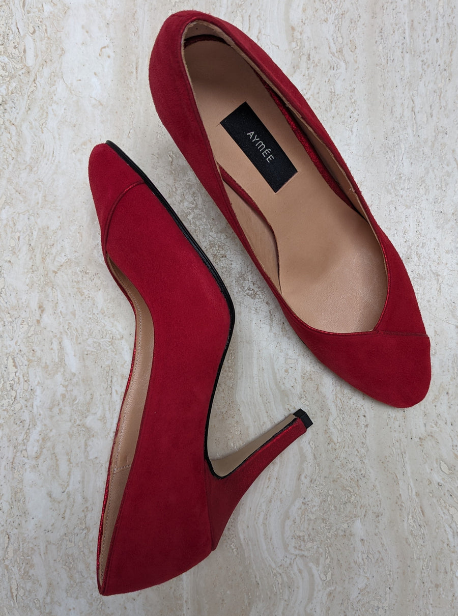 Escarpin Rachel rouge baiser - Pointure 38,5
