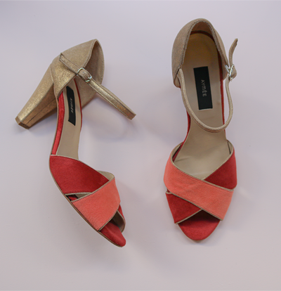 Sandale Iris brique et corail - Pointure 40