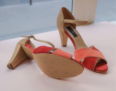 Sandale Iris brique et corail - Pointure 40