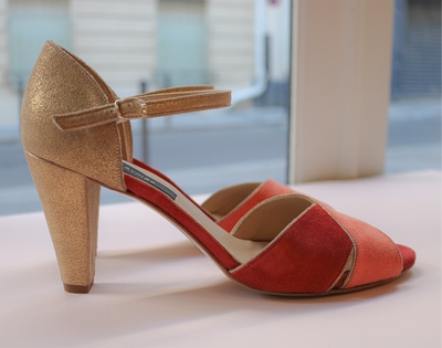 Sandale Iris brique et corail - Pointure 40