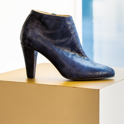 Bottines Joséphine bleu intense lézard