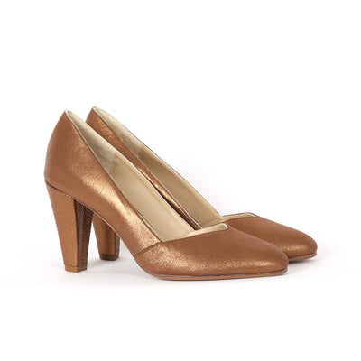Escarpin Audrey marron glacé