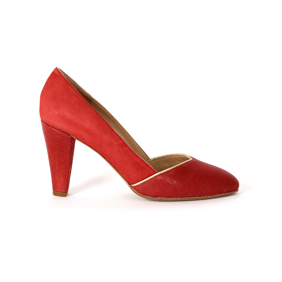 Escarpin Audrey rouge brique