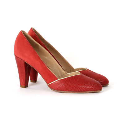 Escarpin Audrey rouge brique