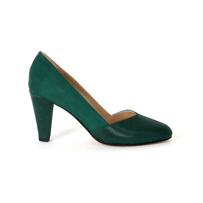 Escarpin Audrey vert émeraude