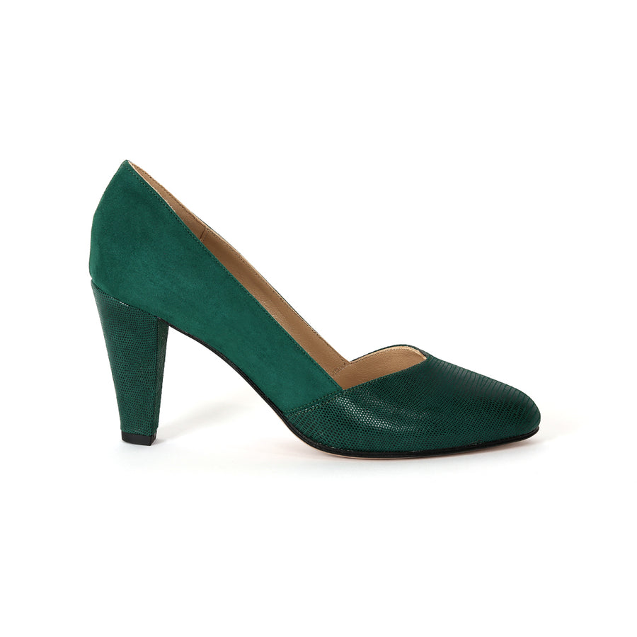 Escarpin Audrey vert émeraude