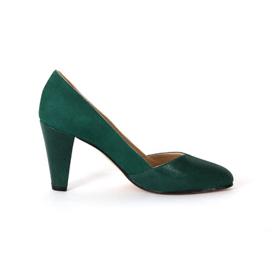 Escarpin Audrey vert émeraude