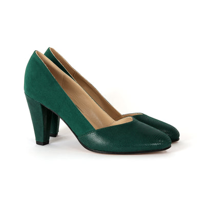 Escarpin Audrey vert émeraude