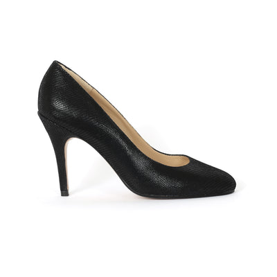 Escarpin Romy noir intense lézard