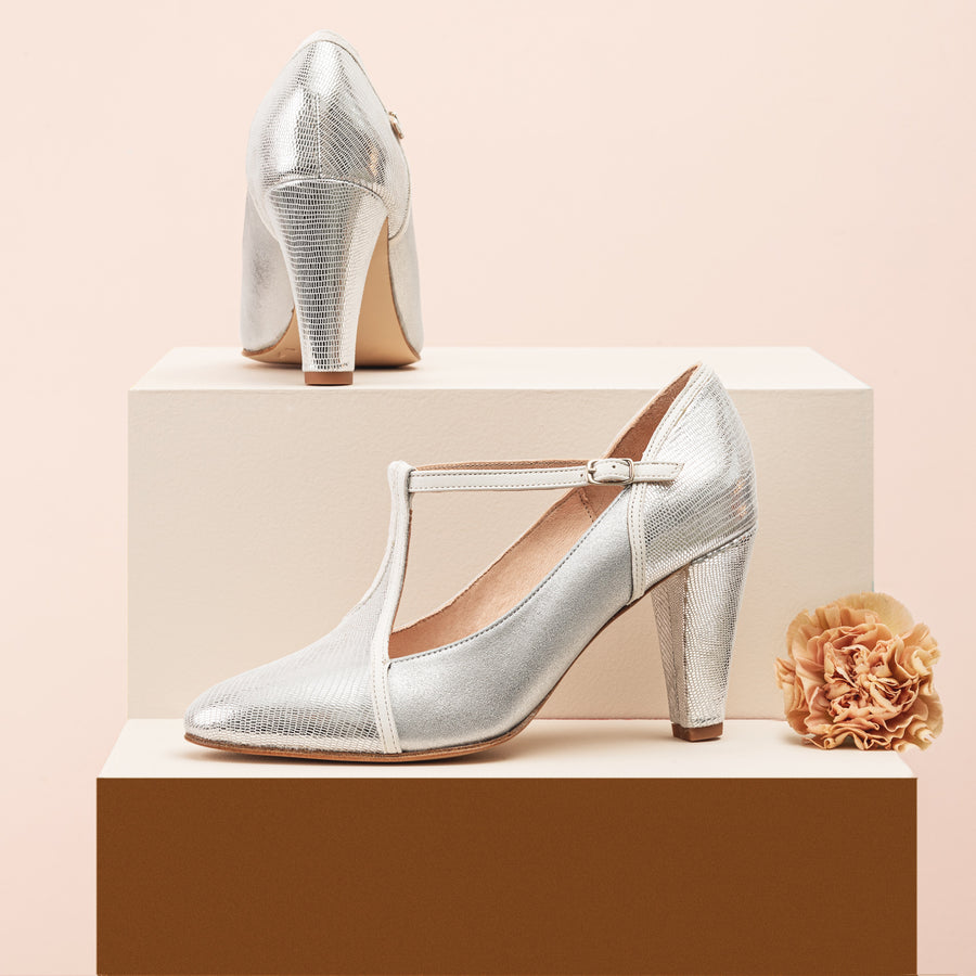 Salomé Chloé argent et blanc