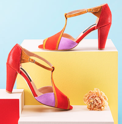 Salomé Victoria rouge piment et lilas