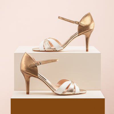 Sandale Grace blanc et platine