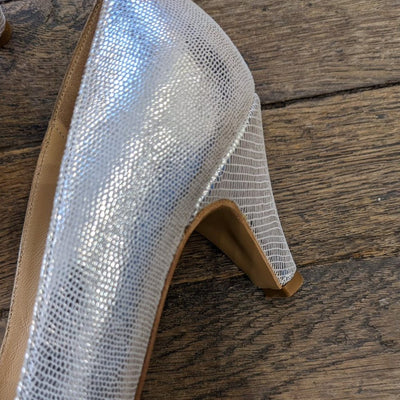 Escarpin ouvert Edith argenté - Pointure 39