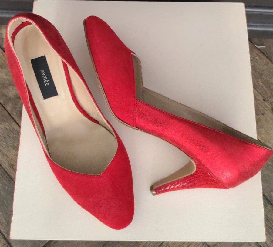 Escarpin Audrey rouge baiser - Pointure 41