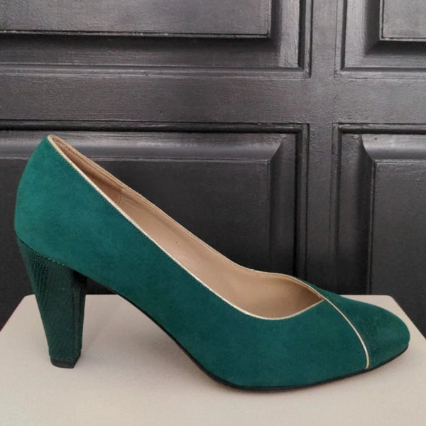 Escarpin Rachel vert émeraude Pointure 41 Aymée - Main Image