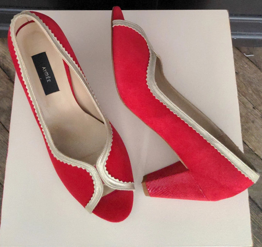 Escarpin Suzanne rouge baiser - Pointure 41