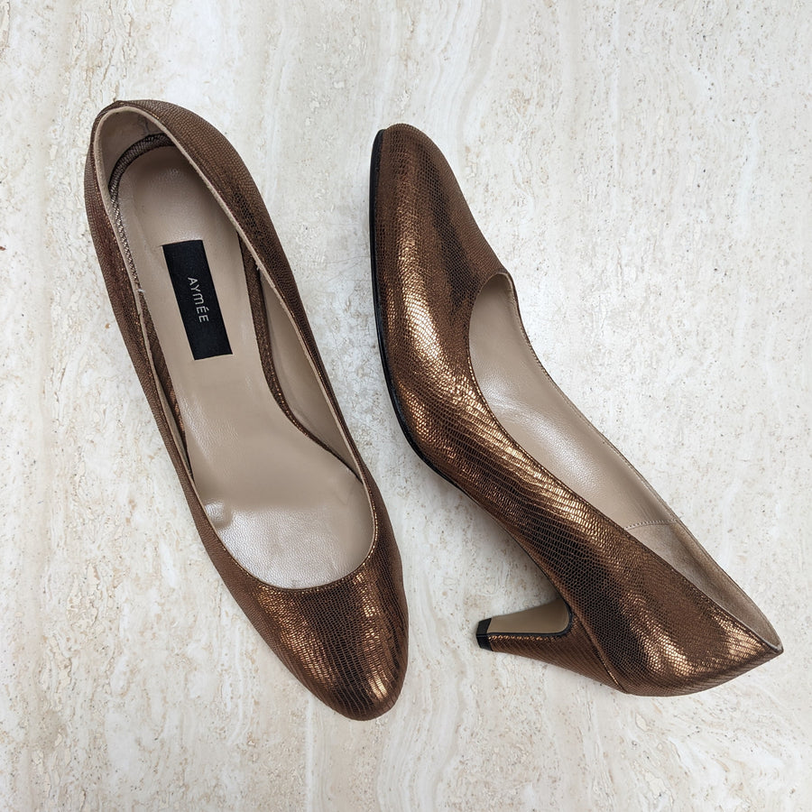 Escarpin Romy marron glacé - Pointure 43