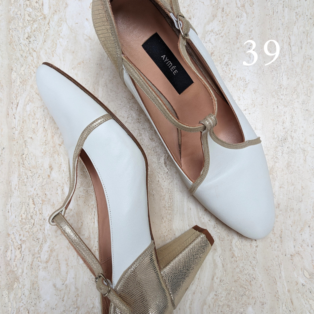 Salomé Chloé blanc et champagne Pointure 39 Aymée