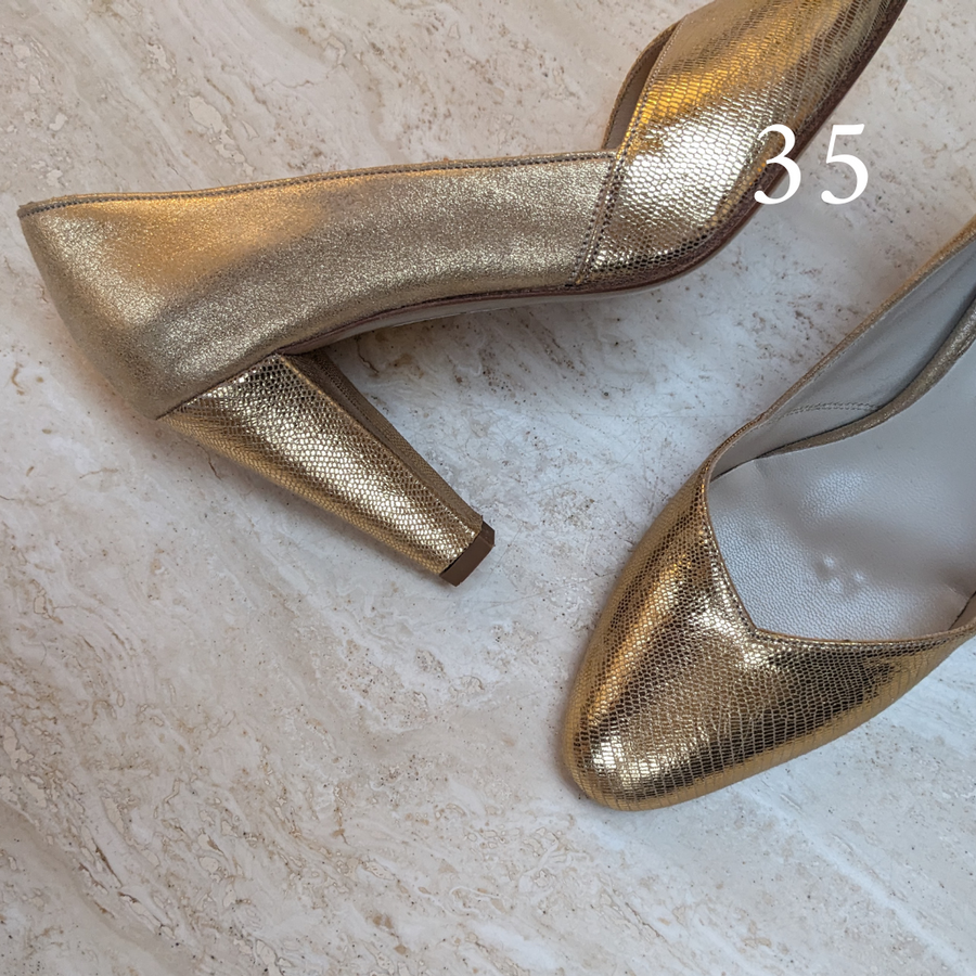 Escarpin Audrey doré - Pointure 35