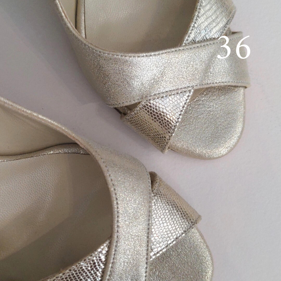 Escarpin ouvert Edith champagne - Pointure 36