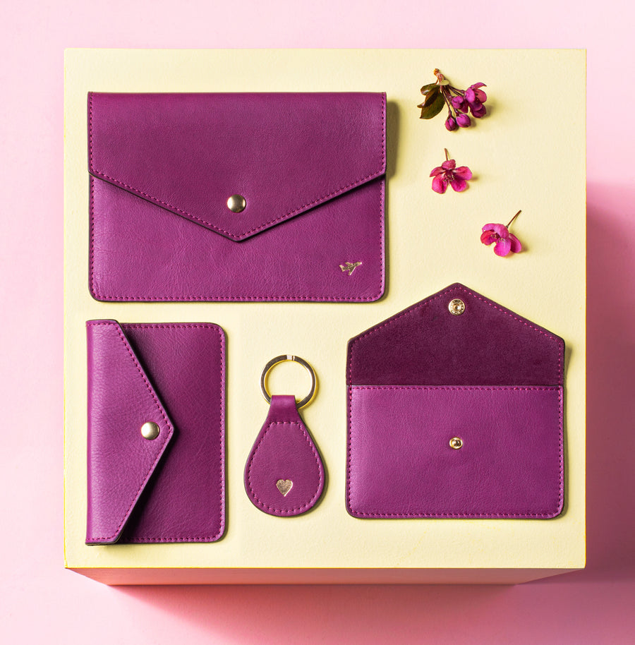 Pochette PM / Porte-Monnaie Lou raisin