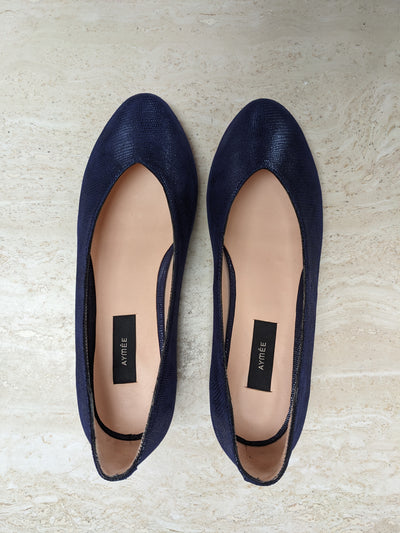 Ballerine / Escarpin Martha - Bleu violet Pointure 41 1/2