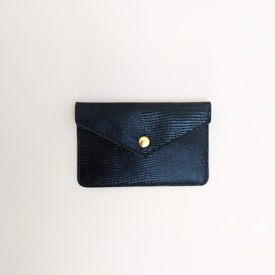 Pochette PM / Porte-Monnaie Lou noir lézard