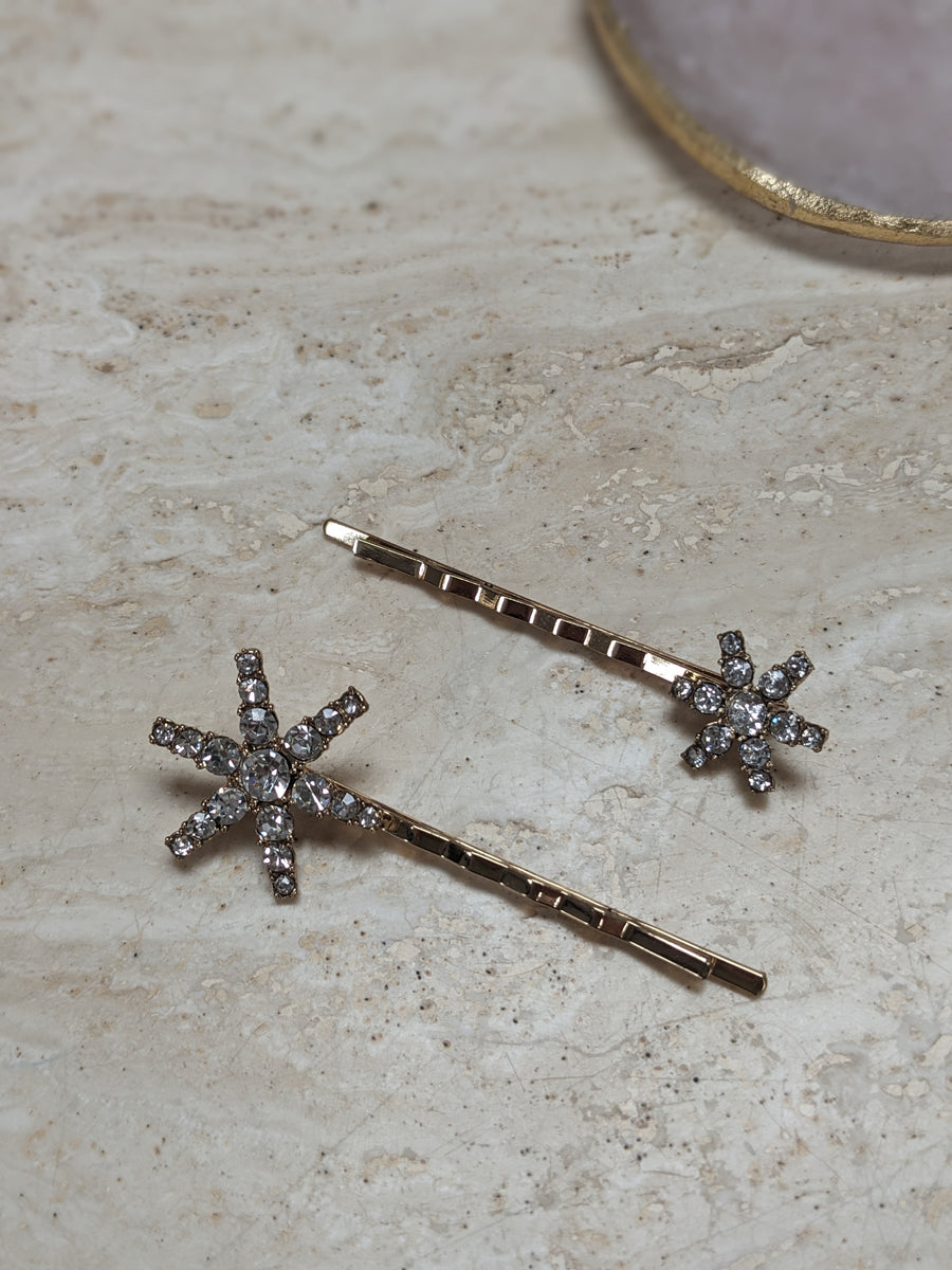 Pinces cheveux strass Stella
