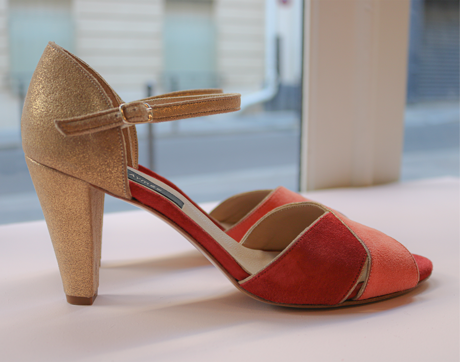 Sandale Iris brique et corail - Pointure 40