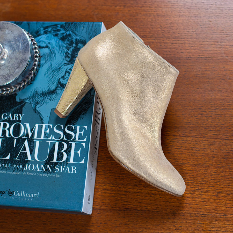 Bottine Joséphine doré métallisé