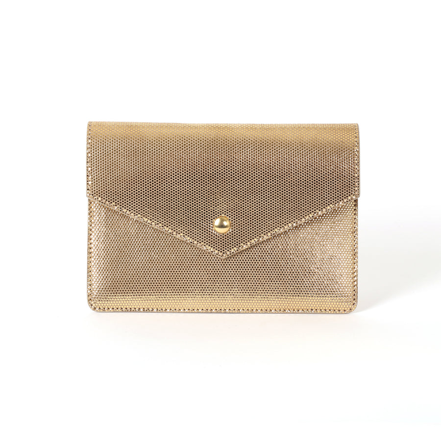 Pochette Passeport Lou doré caviar